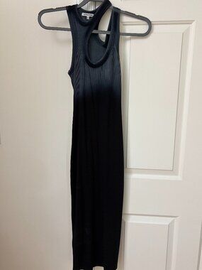 Cotton Citizen Verona Cut Out Midi Dress – Gray to Black Ombre | Size XS